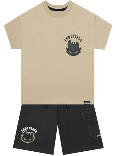 How To Train Your Dragon Boys Tshirt And Shorts Set, Toothless Boys Shorts And T-Shirt, Fun Cotton Outfit, Ages 5 To 13 Years