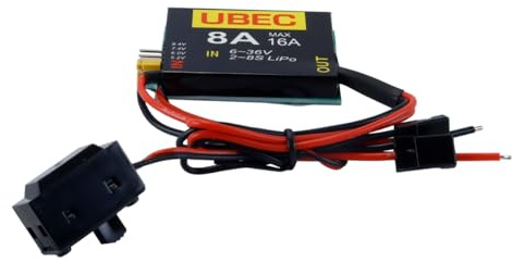 Orivin 2-8S LiPo UBEC-8A BEC 5.2/6.0/7.4/8.4V Receiver Independent Power Supply Module for RC Car Fixed Wing Airplane Robot