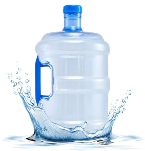 Water Jug, 10L Water Jug with Handle Food Grade Leakproof Transparent No Odor Sealed Reusable Dustproof Portable Bottle Container for Home Outdoor, 5 Liter Bottle