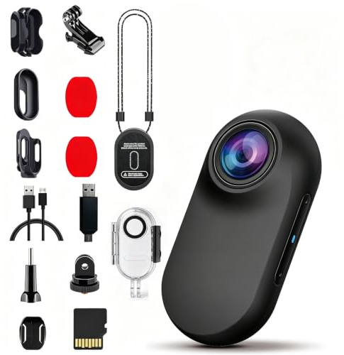 Xilecam Mini Body Camera Magnetic, 30‑Meter Waterproof, Thumb‑Sized | Body Cameras with Audio and Videofor Hiking, Traveling, Vlogging, Portable POV Wearable Camera for Surfing, Snorkeling