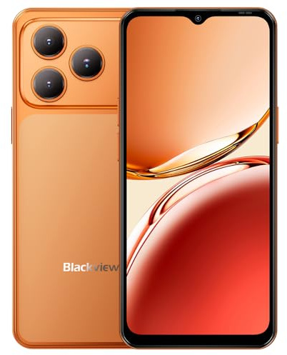 Blackview Wave 7C | 6,56 HD+ IPS 60Hz | 16GB RAM + 64GB (2TB) | Orange | Smartphone LTE | Android 16 | 32MP + 13MP Kamera | 5000mAh Akku | Dual SIM | GPS | 2 Jahre Garantie