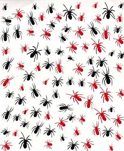Spider Collection (# Spider Press on Nail Stickers Black and Red # …)