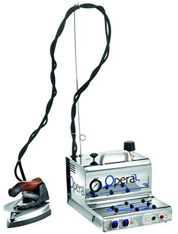 BATTISTELLA OPERA - Centro de planchado con caldera de acero inoxidable con plancha especial y suela de teflón, 1,7 litros