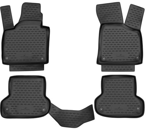 Walser XTR Gummi Fussmatten Auto für Audi A3 (8P) 2006-2013, A3 Sportback 2008-2015, 100% passgenaue Auto Fußmatten, robuste Universal Fußmatte Auto, Gummimatten Auto