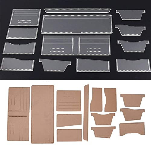 Hztyyier Acryl Vorlage Leder Muster Handwerk für Brieftasche Beutel DIY klar Acryl Geldbörse Muster Schablone Modell