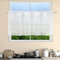 choicehot Kurzgardinen Landhausstil Scheibengardine Leinen Bistrogardine - 90 cm Hoch Gardinen für Küche Fensterschal mit Bestickte Weiß Halbtransparente 1 Stück 90x120 cm (H x B)