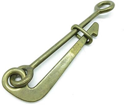 CAGO Pelikanhaken Messing 160mm Pelikan Haken Boot Auge 14mm Reling Spannen Geländer