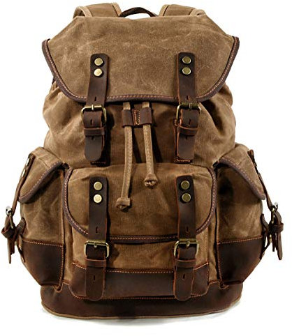 Rucksack Vintage/Canvas Tasche Craftride RG8 für Freizeit 20L braun