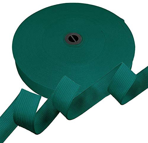 25m Gummiband Gummilitze 20mm flach gestrickt Stretch Elastisch in 19 Farben, Gurtband:906 petrol