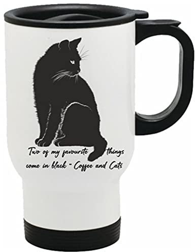 Steel Images Black Cat Travel Mug Gift Idea