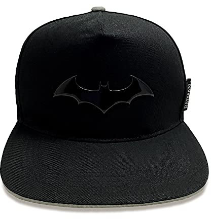 Heroes Batman Snapback Cap für Herren aus Baumwolle, Superhelden, Schirmmütze, Schwarz, Einheitsgröße
