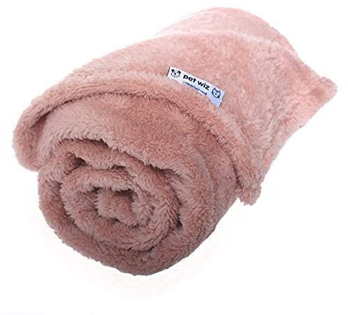 Weiche, flauschige Fleecedecke für Katzen und Hunde, warmer Haustier-Überwurf, maschinenwaschbar, Bettdecke und Reisen, schützt Möbel, Rosa, Größe M, 80 x 100 cm