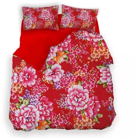 JINFU Personalisierte Bettwäsche Set,Personalisierte Bettwäsche aufgrund Ihr Bild Bettbezug mit 2 Kissenbezüge Selbst Gestalten Bedrucken Bedding Set (135x200cm/53''x79'')