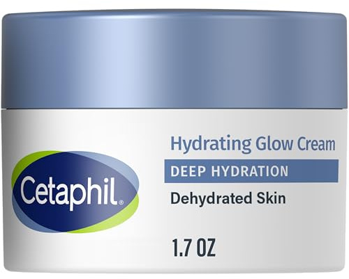 Cetaphil Deep Hydration Healthy Glow Daily Face Cream, 1.7 oz, 48 Hour Dry Skin Face Moisturizer for Sensitive Skin, With Hyaluronic Acid, Vitamin E & Vitamin B5