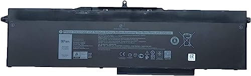 1FXDH 01WJT0 1WJT0 Remplacement de la Batterie d'un Ordinateur Portable pour Dell Latitude 15 5501 5511 Precision 3541 3551 Series(11.4V 97Wh)