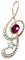 Navachi Broche en forme de notes de musique en cristal plaqué or 18 carats, Zinc Cristal Zinc