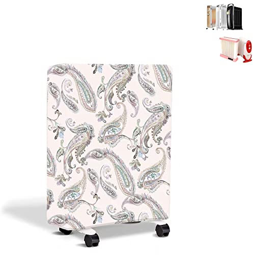 MCOLT Oil-Filled Radiator Dust Cover, Floral Print, Heater - Elastic Protective Fabric Covers, Scratch/Water Resistant, In Full Wrap Design