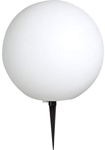 GLOBO LIGHTING LED Außenleuchte Steckleuchte Kugel Gartenlampe mit Strom Leuchtkugeln für Garten Erdspieß weiß, 1x 9W 1x 810lm warmweiß, DxH 40 x 56 cm