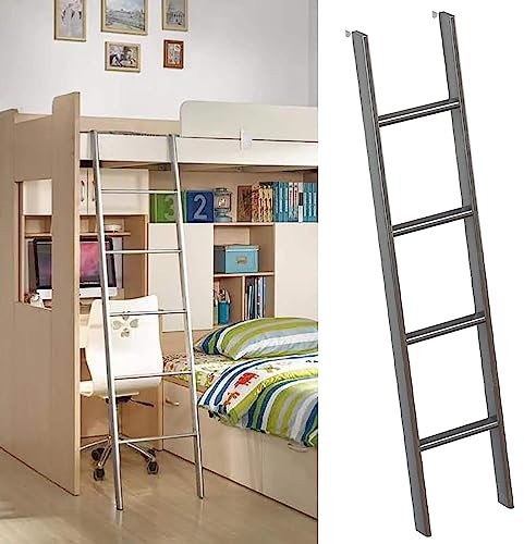 hochbett leiter Hochbettleiter Leichtgewicht Bett-Leitern Für Hochbetten, 59 61 63 65 67 Höhe Rv Dorm Loft Climb Ladders Only, Hook-on Twin Step Leitern, 330lbs Tragfähigkeit ( Color : Silver , Size