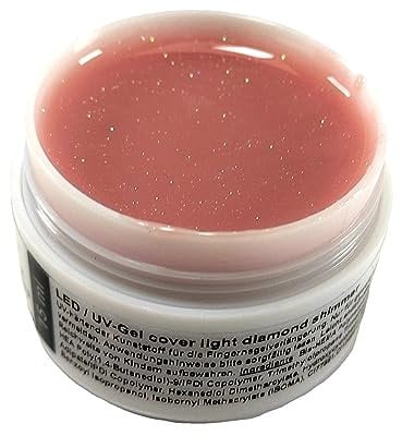 Gel de construction LED/UV Diamond Shimmer avec fines particules de paillettes 5 ml (couverture laiteuse)