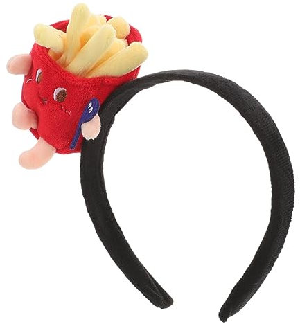 FRCOLOR Cartoon-lustiger Pommes-frites-kopf-knopf Stirnbänder Für Frauen Hamburger- Lustiger Essenshut Hamburgerhut Lustige Hüte Taco-hut Chip-haarband Zubehör Persönlichkeit Stoff