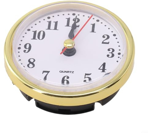 Zoegneer Ersatz-Uhrwerk für DIY-Uhrwerk, 65 mm, Quarz-Einsatz, M2188–65 mm, eingebetteter Uhrenkopf (Golden)