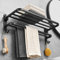 Toalleros de Baño Sin Taladro, Accesorios Baño Toallero de Pie, Toalleros de Baño de Acero Inoxidable, Toallero Adhesivo Baño Kit Accesorios para Baño, Toallero Negro Accesorios Baño Sin Taladro