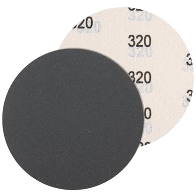 Bolatus 5 Stück Schleifpapier 125mm Klett, Körnung 320 Nasse Trockene Schleifscheiben Rund Exzenterschleifer Schleifblätter für Auto Metall Holz