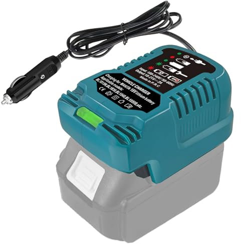 TPDL Car Charger for Makita 18V Battery with LED Display, Replacement Car Charger Compatible with Makita 18V BL1860 BL1850 BL1840 BL1830 BL1815