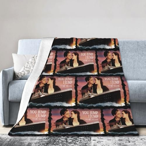 TBMAQ Titanic-Movie-Super weiche, warme Microfleece-Flanelldecke, Leonardo-Dicaprio, 3D-Druck, leichte, gemütliche Decke für Bett, Couch und Reisen, 203,2 x 152,4 cm