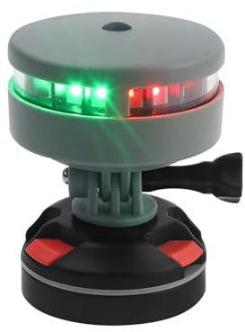 SWTHM Marine Navigation Light, IP67 Waterproof Navigation Light Mast Light 3 Lighting Modes Boat Light 3AAA Battery Anchor Light for Kayak, Pontoon, Fishing Boat