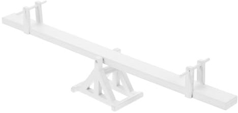 VICASKY Miniature Wooden Seesaw Model Decor for Dollhouses Realistic Teetertotter Furniture for House Scenes Safe Smooth Finish for Collectors and Decoration