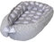Leanbe Babynest 90x50 cm – Baby Nest - Nestchen für Neugeborene aus Baumwolle & Polyester – Kuschelnest, ideal für Herbst & Winter – Babybett für Indoor & Outdoor (Grau & Eulen)