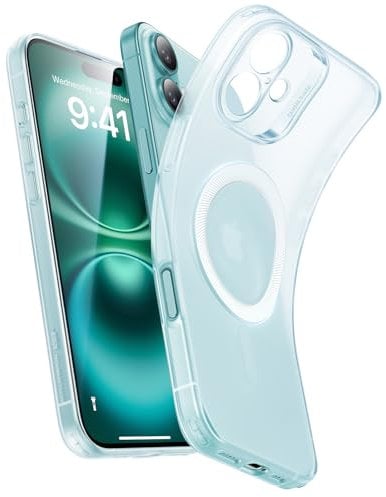 ESR for iPhone 16 Case, Compatible with MagSafe, Camera Protection, Shockproof Thin Cover, Resists Yellowing and Scratches, Magnetic Phone Case for iPhone 16, Zero Series, Frosted Blue