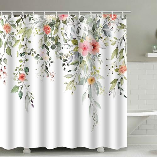 FAIRYGATE Duschvorhang, mit Ösen Duschvorhand Bathtub Curtain Duschvorhang 180x180 Shower Curtains Textil Anti Schimmel Wasserdicht Duschvorhänge Badewanne Stoff aus Polyester Waschbar B9617