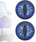 2 Pezzi Decalcomanie per Fari Beast Eyes, 20 cm Rotondo Adesivi per Occhi Jeep Accattivanti Decalcomanie per Fari Beast Eyes per Auto Grafica Jeep Divertente (Blu)