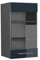 Vicco Küchenglasschrank Fame-Line, Dunkelblau Hochglanz/Anthrazit, 40 cm