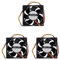 Abledance 3X DC 12V 0.3A 60mm 4 Pin Connecter PC Computer Case Fan CHD6012ES-AH