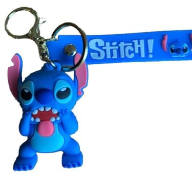 UKDGTMR Llavero 3D con bonito diseño de puntada para bolsa de lápices, accesorio colgante con cremallera, azul, Taille unique