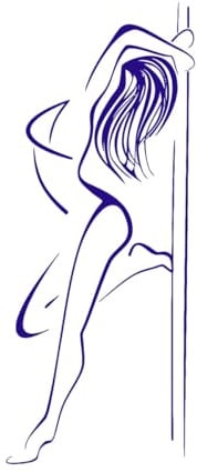 Wandtattoo Striptease Hot Sexy Frau Pole Dance Wandbild Vinyl Aufkleber Schlafzimmer Wanddekoration abnehmbar-XL-69x171cm-Dark Blue