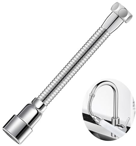 QZKJQDD Wasserhahn Verlängerung, 360 Grad Schwenkbarer Spritzkopf, Wasserhahn Verlängerung Küche 16CM, Perfekt für Küche, Bad usw (1 Stück)