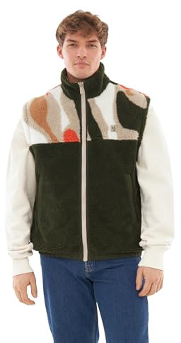 Johnny Urban Teddy Gilet Donna e Uomo Verde Beige - Bryson - Gilet 2 in 1 Reversibile in Pile e Nylon - Gilè Invernale Sherpa Unisex per l'Autunno e l'Inverno