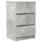 vidaXL Nachttisch mit 3 Schubladen Betongrau 39x35x65 cm, Nachtschrank, Nachtkommode, Betttisch, Nachtkonsole, Bettschrank, Beistelltisch Schlafzimmer