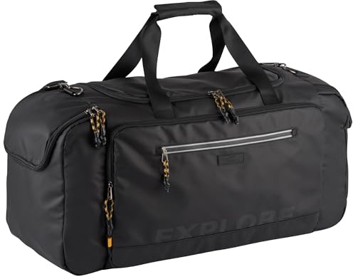 camel active Explore Herren Reisetasche Weekender Groß Schwarz