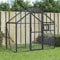 KOIECETA Voliere Vogelvoliere mit Wire Mesh Grids Vogelkäfig für Außenbereich Vogelhaus Papageienkäfig Papageienvoliere Anthrazit 179x100x185 cm Aluminium