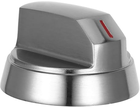 VANZACK Herd Bedienknopf aus Zinklegierung in Silber Universeller Ersatzknopf für Gasherd und Grill mit Glatter Oberfläche für Küche und Camping