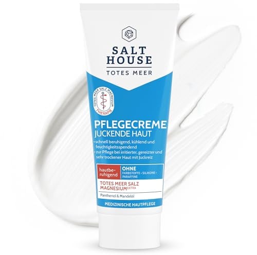 SALTHOUSE Totes Meer Pflegecreme juckende Haut, medizin. Hautpflege - 75ml | beruhigt juckende, gereizte & sehr trockene Haut, wie z.B. auch bei Neurodermitis & Psoriasis - dermatologisch bestätigt