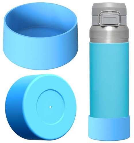 Linkidea 2 Pack Water Bottle Boot Compatible with Stanley Quick Flip GO 36oz, Silicone Bottle Bottom Bumper Protector (Blue)