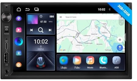 Autoradio con navigazione OBD+CAM+DVR+ UX7 2DIN Android Auto 14 7 Autoradio Radio Navigazione GPS CarPlay