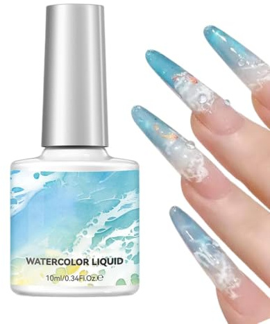 Yuemeuy Vernis À Ongles Aquarelle | 10 ml de Peinture pour l'Art des Ongles - Gel pour à Effet Aquarelle | pour Femmes, Hommes, Jeunes, Salon, Maison, Usage Quotidien, Voyage et Mariage
